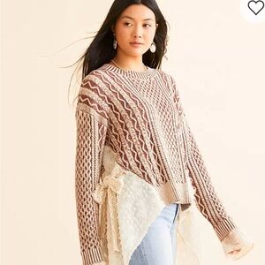 Women's Lace-Trimmed Sweater